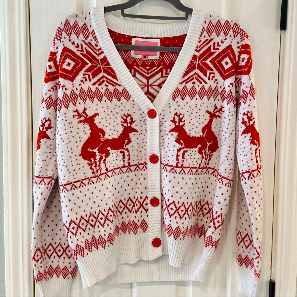 🎄🎅🏻Tipsy Elves Naughty Reindeer Tacjy Christmas Sweater🎄🎅🏻